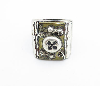 BK NM NAVAJO 925 Silver  Vintage Antique Arrows Band Ring Sz 10.5  RG7659