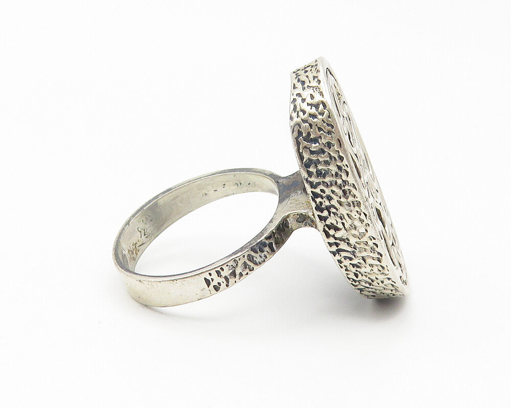 925 Sterling Silver  Vintage Tear Drop Design Cocktail Ring Sz 7.5  RG10808
