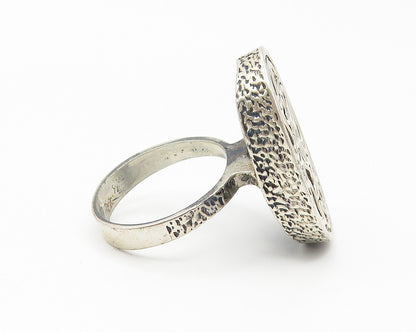 925 Sterling Silver  Vintage Tear Drop Design Cocktail Ring Sz 7.5  RG10808
