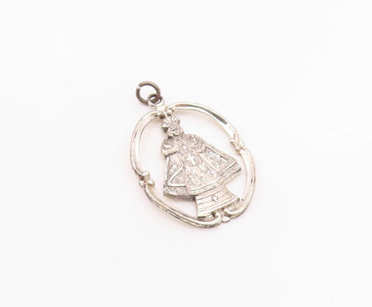 925 Sterling Silver  Vintage Shiny Religious Cross Figure Pendant  PT19600