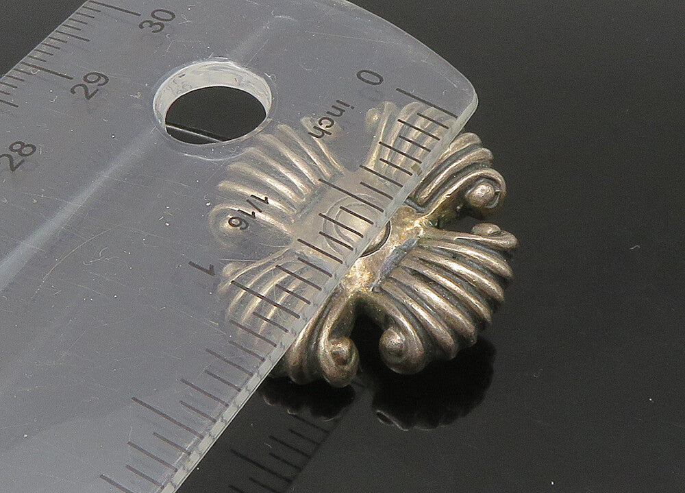 ZINA 925 Silver  Vintage Dark Tone Fluted Cross Non Pierce Earrings  EG11020