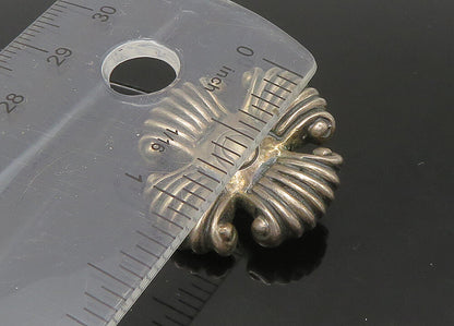 ZINA 925 Silver  Vintage Dark Tone Fluted Cross Non Pierce Earrings  EG11020
