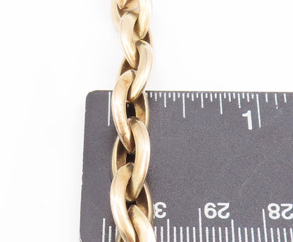 925 Sterling Silver Vintage Bracelet Gold Plated Designer Eye Shape Link BT10335