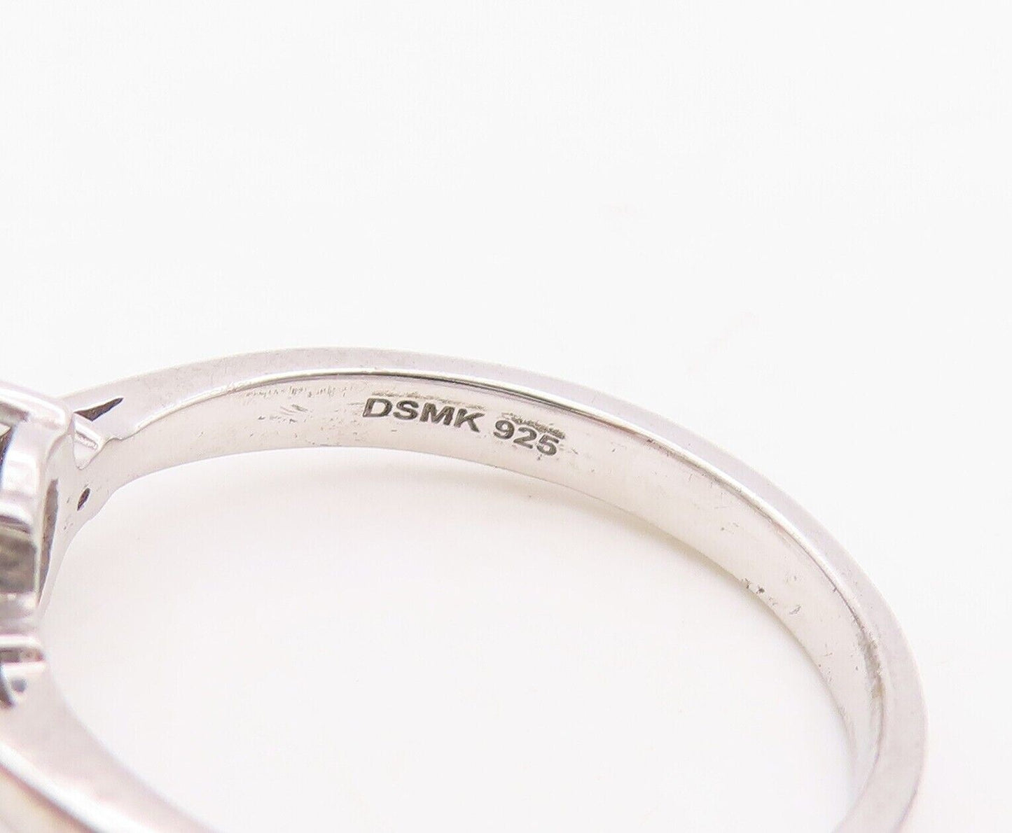 925 Sterling Silver Vintage Ring Minimalist Round & Oval Cut Topaz Sz 7  RG29940