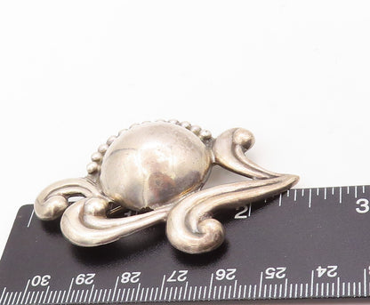925 Sterling Silver Vintage Brooch Pin LOS CASTILLO Sun Around The Wind  BP11258