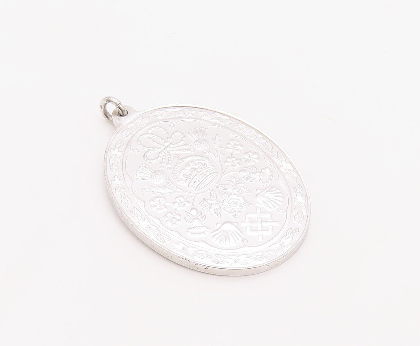 925 Sterling Silver Vintage Pendant Prince Charles Princess Dianna Coin  PT23537