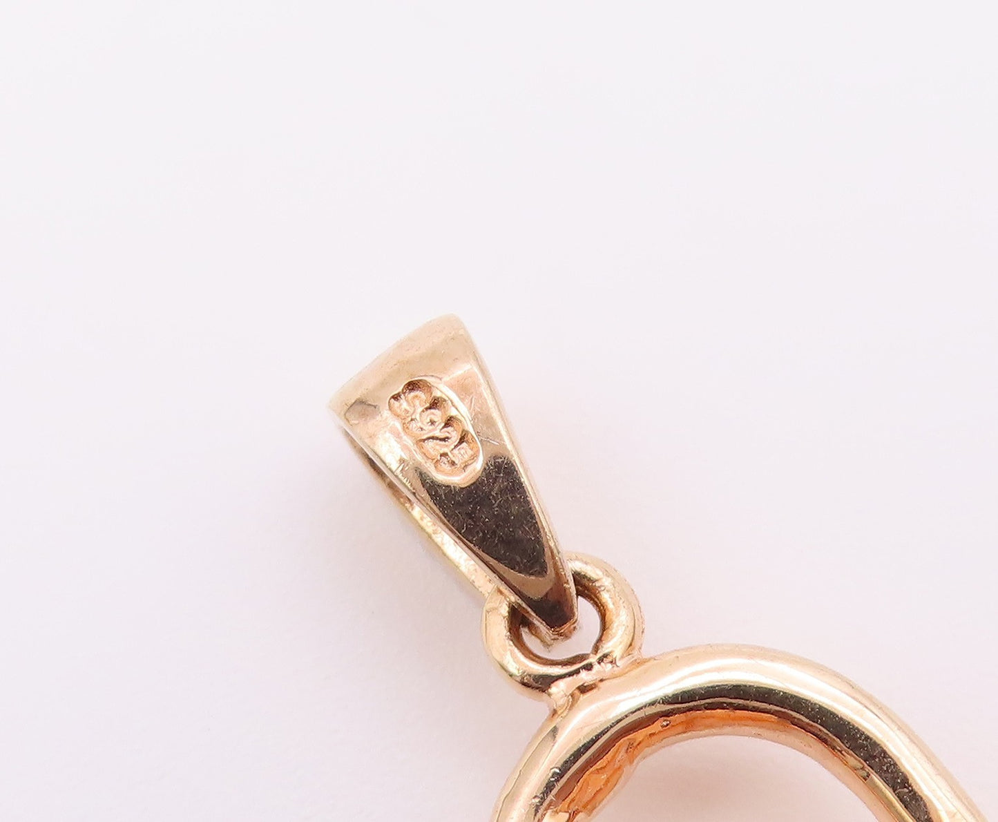 925 Silver  Vintage Cubic Zirconia Rose Gold Plated Pad Lock Pendant  PT17772