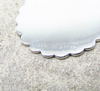 925 Sterling Silver  Decorated KYM Initials Drop Pendant  PT1759