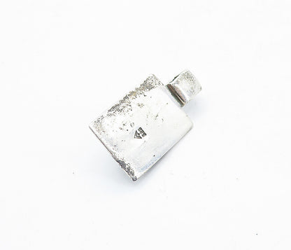 SILPADA 925 Silver  Vintage Petite Black Onyx Square Dome Pendant  PT4019