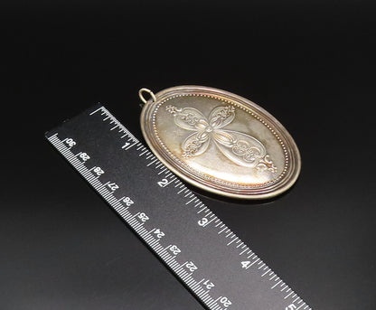 TOWLE 925 Silver  Vintage 1972 Hollow Dove Birds & Cross Drop Pendant  PT21475