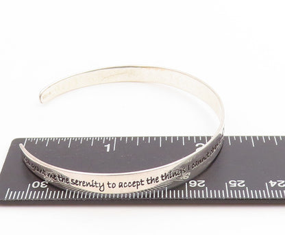 925 Sterling Silver Vintage Bracelet Engraved Courage Serenity Prayer  BT11483