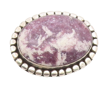 BALI 925 Sterling Silver  Vintage Cabochon Gemstone Brooch Pin  BP8237