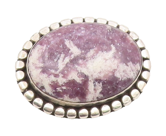 BALI 925 Sterling Silver  Vintage Cabochon Gemstone Brooch Pin  BP8237