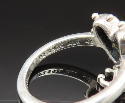 PANDORA 925 Silver  Vintage Spiritual Symbols Charm Ring Sz 4.5  RG25591
