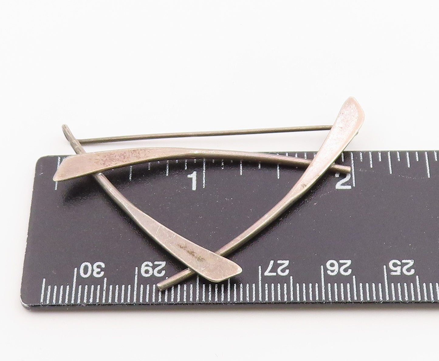 925 Sterling Silver Vintage Brooch ED LEVIN Modernist Geometric Pin  BP12607