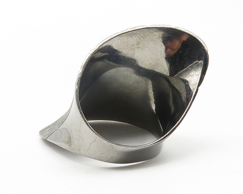 JACMEL 925 Sterling Silver  Vintage Dark Tone Textured Band Ring Sz 8  RG11609
