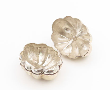 925 Sterling Silver Vintage Trinket Box EUROPE Solid Pumpkin Shape OPENS  TR4058