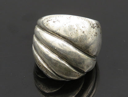 KABANA 925 Silver  Vintage Graduated Scalloped Dome Ring Sz 7.5  RG24529