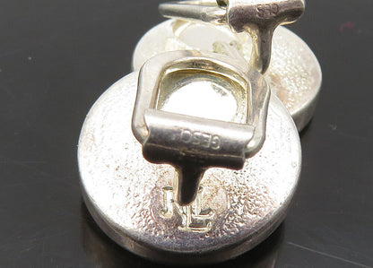 GES GESCH GERMANY 925 Silver   Vintage 2 Tone Etched Stud Earrings  EG11308