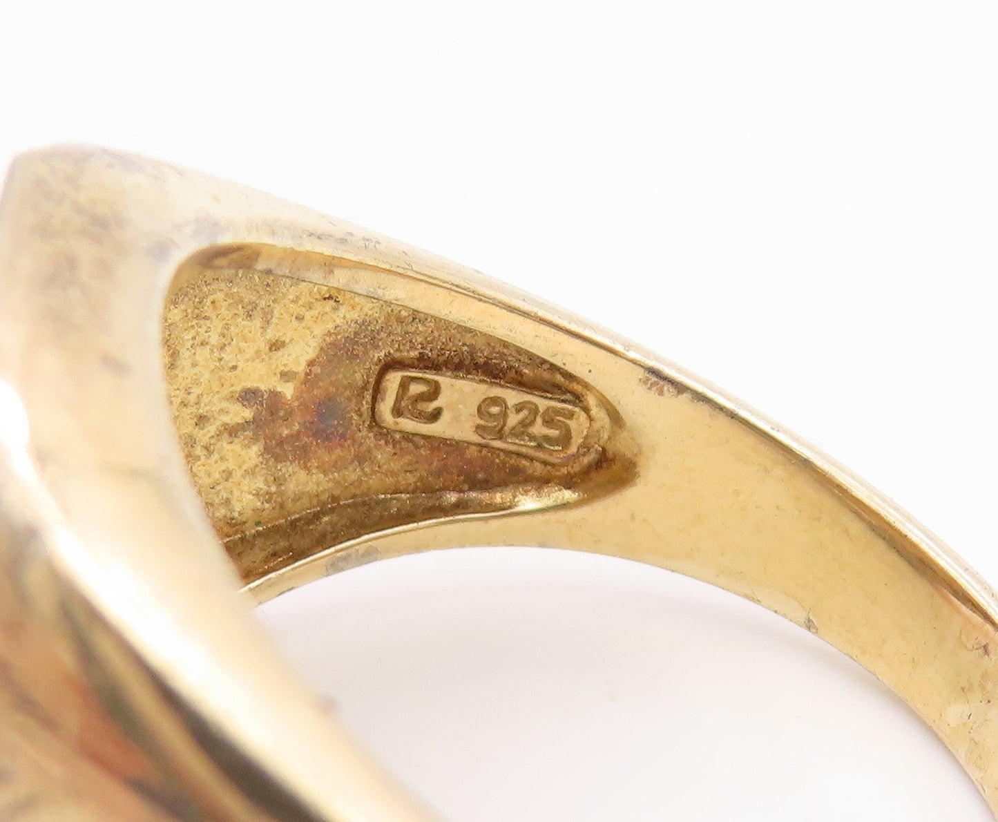925 Sterling Silver Vintage Ring Real Diamonds Religious Cross  Sz 9  RG35900