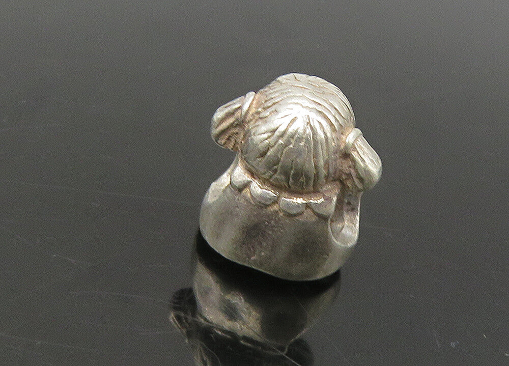 PANDORA 925 Silver  Vintage Little Girl With Pigtails Slide Pendant  PT18148