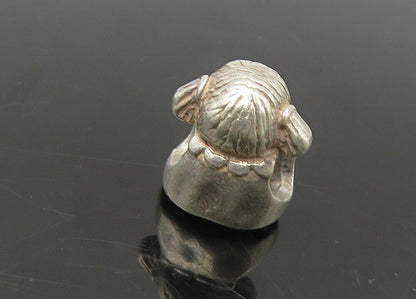 PANDORA 925 Silver  Vintage Little Girl With Pigtails Slide Pendant  PT18148