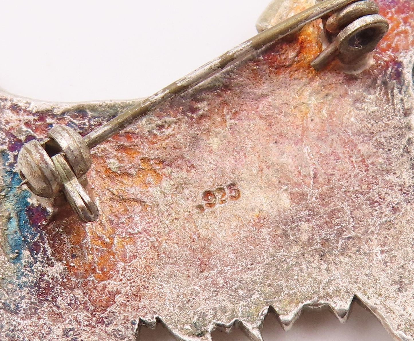 925 Sterling Silver  Vintage Two Tone Dog Animal Motif Brooch Pin  BP9290