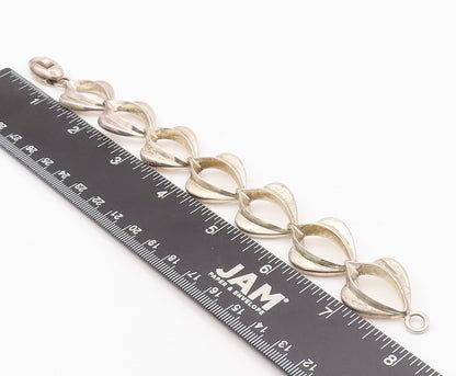 925 Sterling Silver Vintage Bracelet BAYANIHAN Designer Leaf Cut Design  BT10517