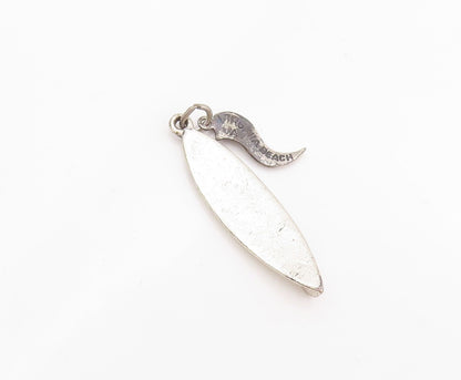 925 Sterling Silver Vintage Pendant Antique Cutout Surfing Board PT23923