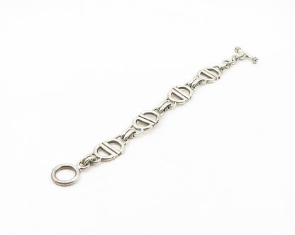 925 Sterling Silver  Vintage Shiny Smooth Anchor  Link Chain Bracelet  BT7722
