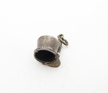 BEAU 925 Sterling Silver  Vintage Petite Oxidized Majorette Hat Pendant PT6964