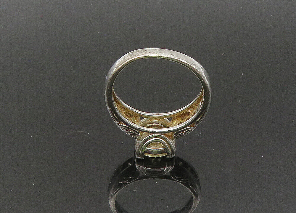 925 Sterling Silver  Vintage Shiny Cubic Zirconia Band Ring Sz 7.5  RG21790