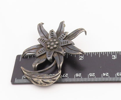 925 Sterling Silver Vintage Brooch HECTOR AGUILAR TAXCO Antique Floral  BP11961