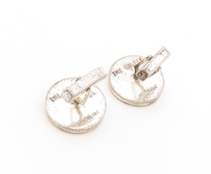 925 Sterling Silver Vintage Cuff Links FENWICK & SAILORS  Golfing Man TR3778