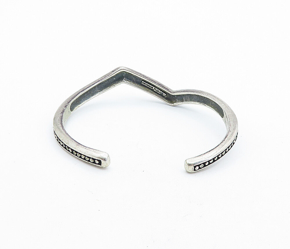 SILVER CLOUD 925 Sterling Silver  Vintage Oxidized Cuff Bracelet  BT2154