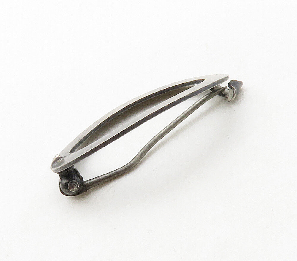 DESIGNER 925 Sterling Silver  Vintage Dark Tone Open Oval Brooch Pin  BP6460