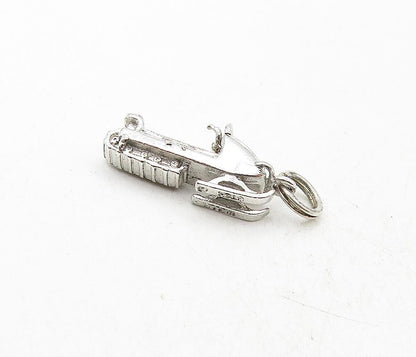 925 Sterling Silver  Vintage Petite Shiny Electric Snow Sleigh Pendant  PT6898