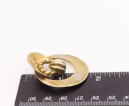 925 Sterling Silver Vintage Brooch Pin NATACHA BROOKS Golden Designer  BP11019