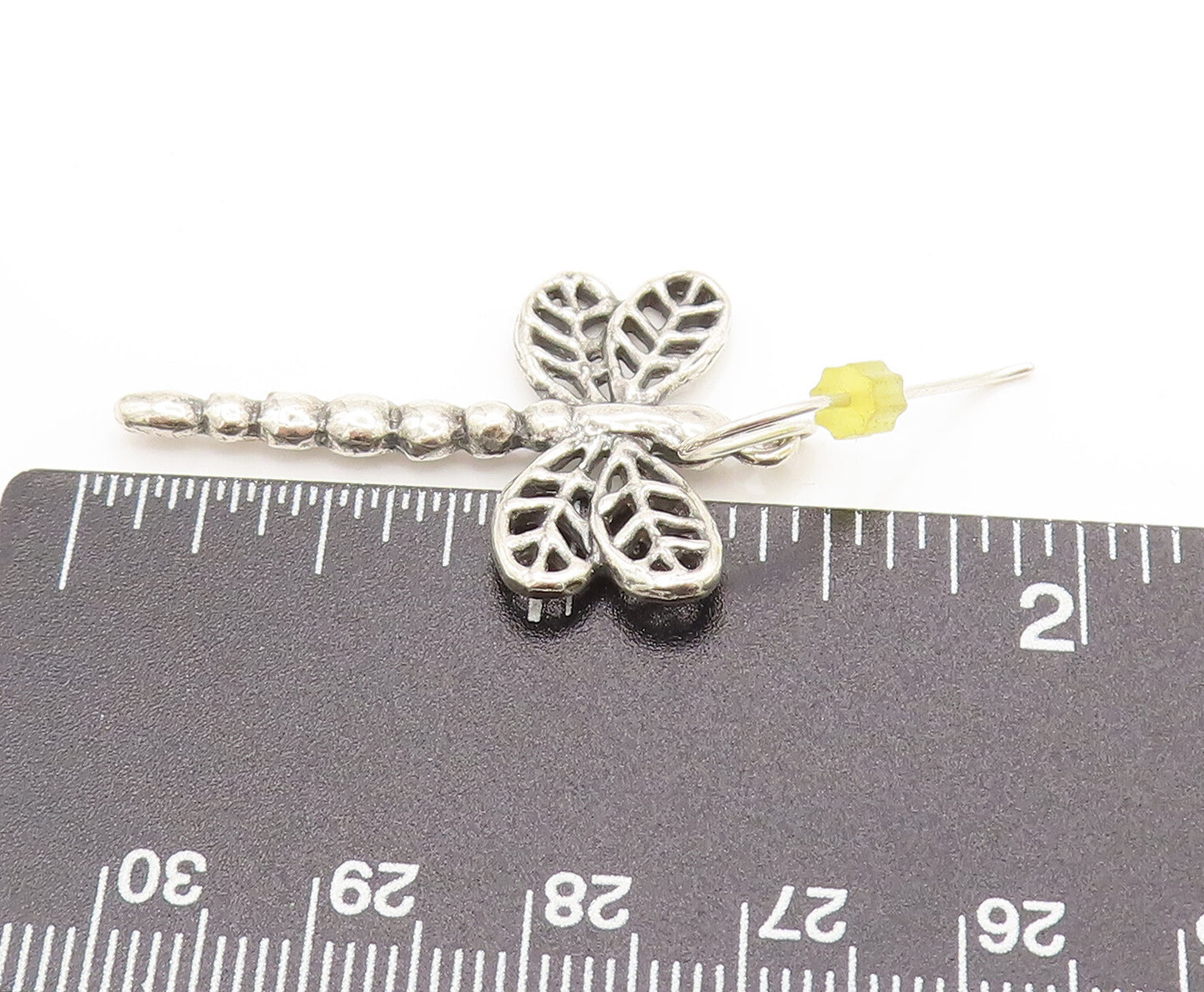 OR PAZ ISRAEL 925 Silver  Vintage Openwork Dragonfly Dangle Earrings  EG12394