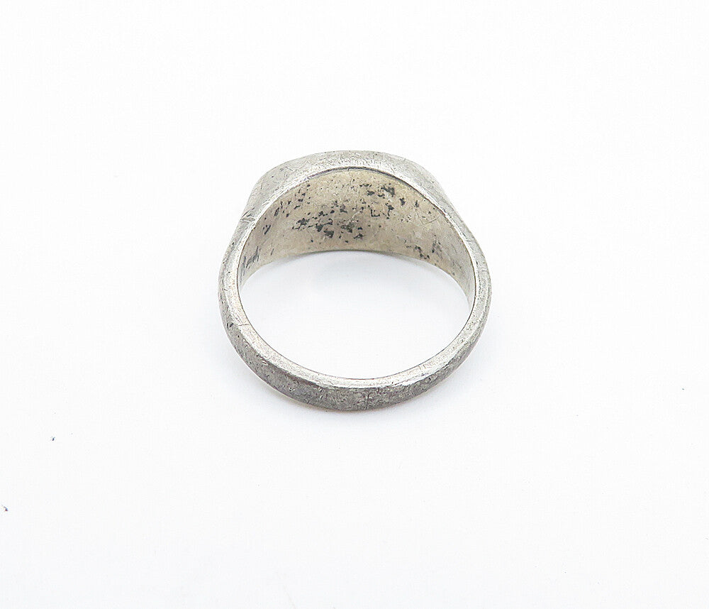 925 Sterling Silver  Vintage Petite College Sorority Band Ring Sz 4.5  RG7139