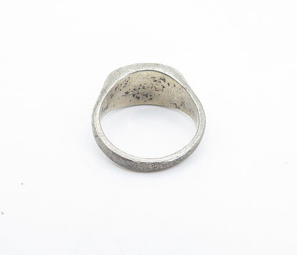 925 Sterling Silver  Vintage Petite College Sorority Band Ring Sz 4.5  RG7139