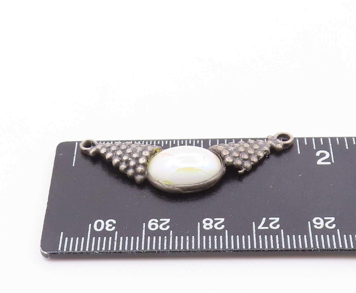 925 Silver  Vintage Oval Center With Grape Cluster Wings Pendant  PT20935