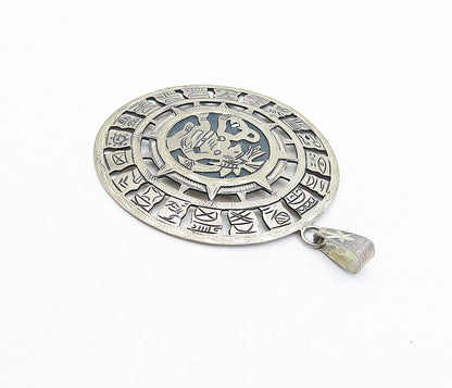 GAUTE 925 Sterling Silver  Vintage Two Tone Traditional Design Pendant  PT3733