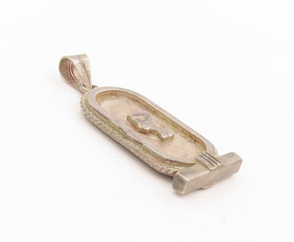 925 Sterling Silver Vintage Pendant MIDDLE EAST Queen Nefertiti Locket  PT25355
