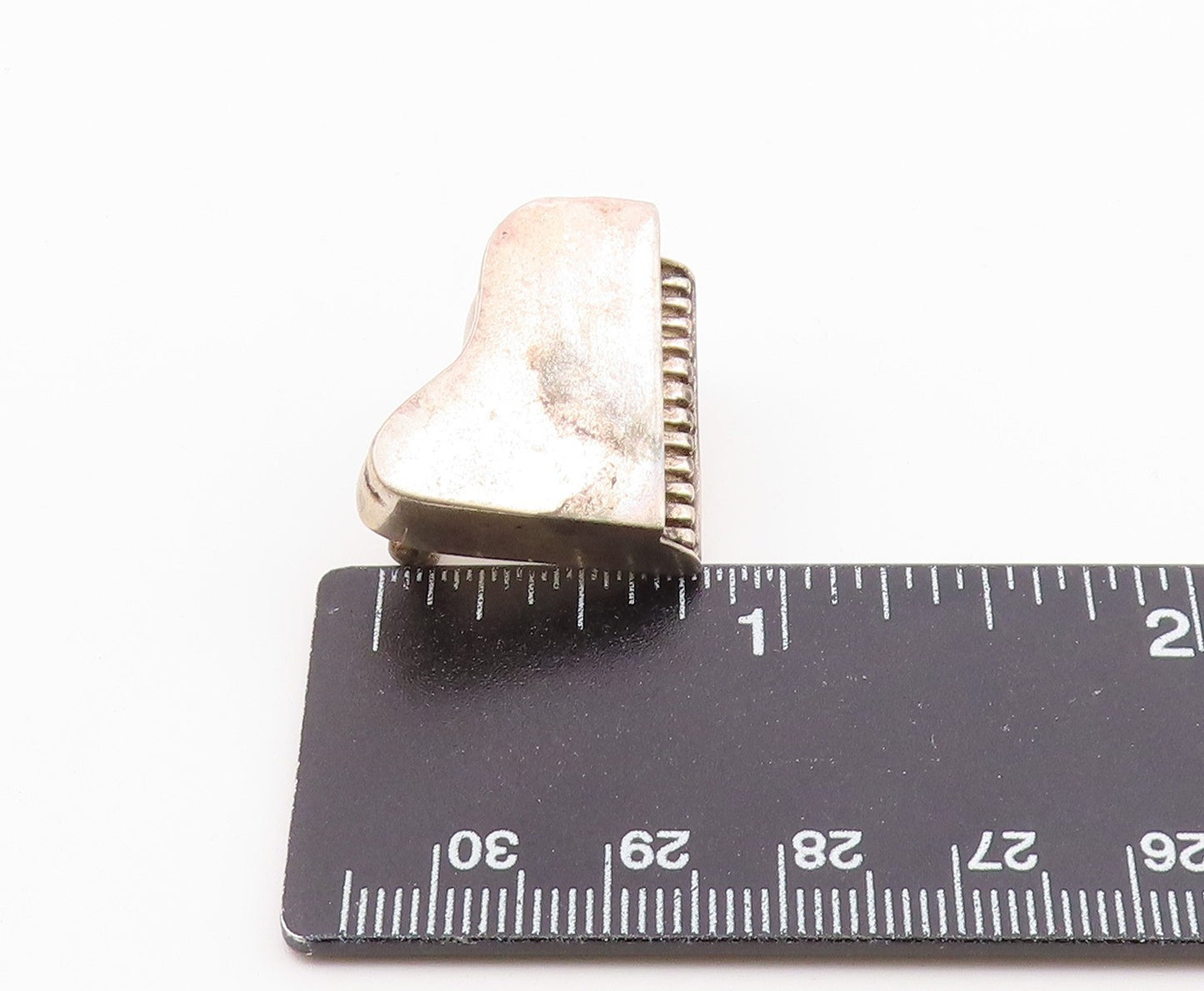 MEXICO 925 Sterling Silver  Vintage Minimalist Piano Brooch Pin  BP9410