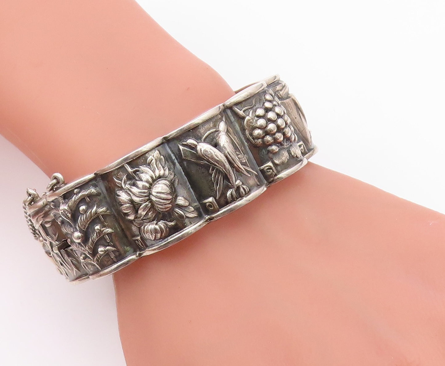 925 Sterling Silver Vintage Bracelet SAFIR Portuguese Seasons Of Life  BT12156