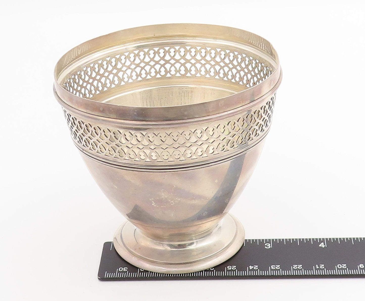 925 Sterling Silver Vintage Footed Bowl TIFFANY & CO Modern Compote Dish  TR4111