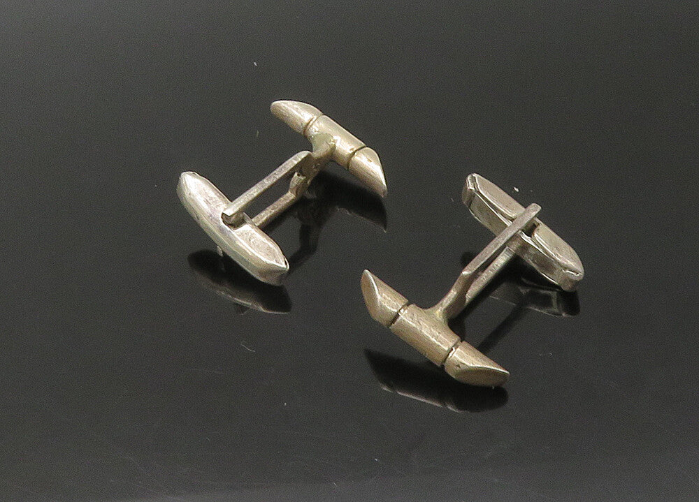 925 Sterling Silver  Vintage Smooth Tapered Ends Petite Cufflinks  TR3062