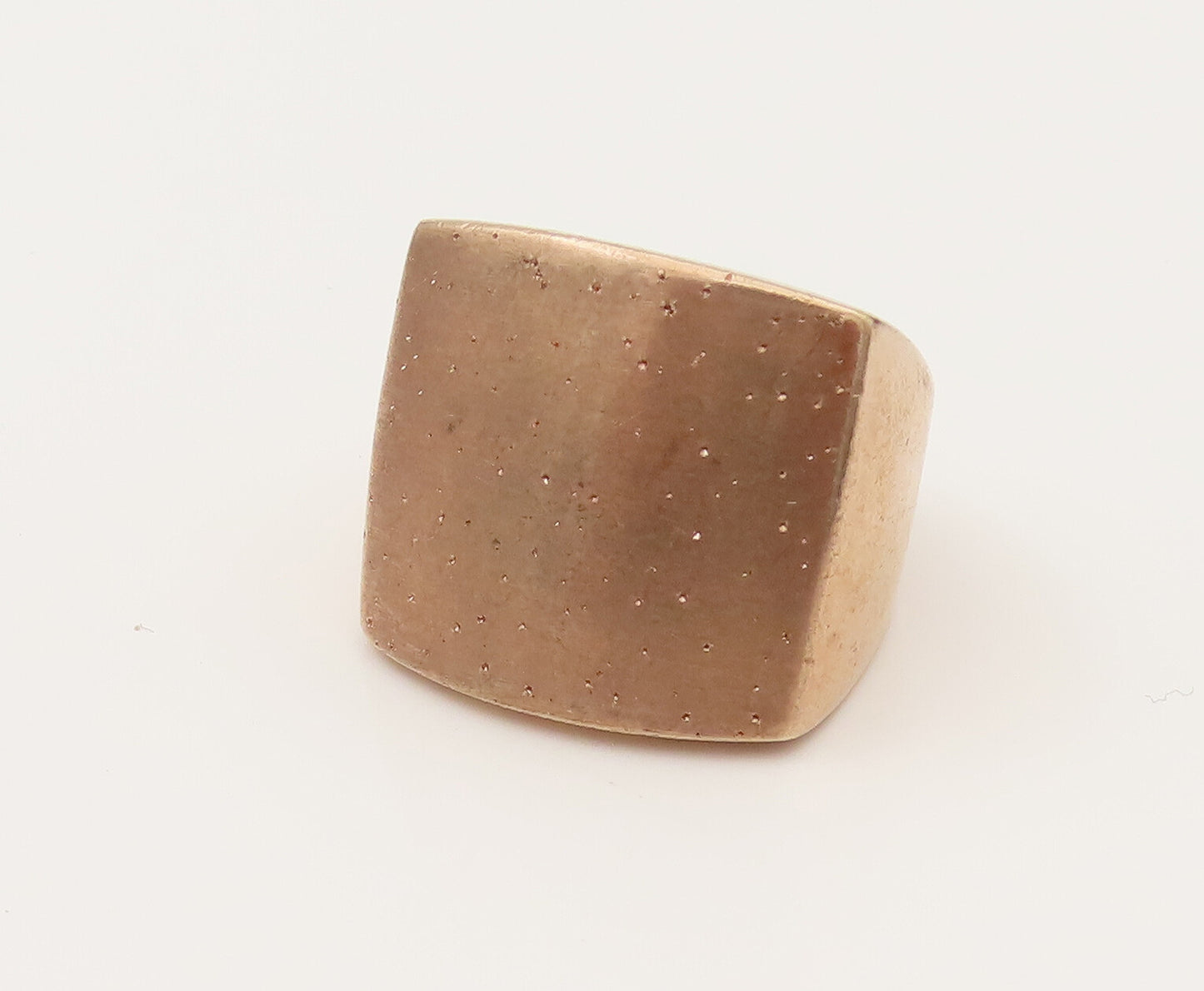 925 Silver  Vintage Scattered Stars Rose Plated Signet Ring Sz 7  RG26468