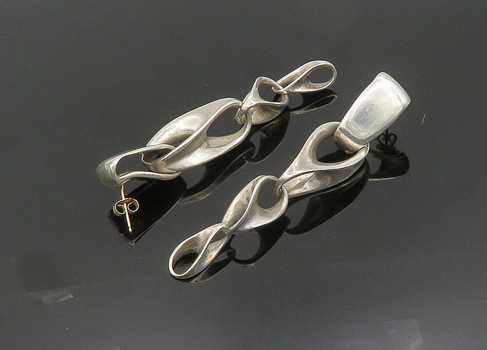 RLM STUDIO 925 Silver & 14K GOLD  Vintage Shiny Heavy Dangle Earrings  EG9882
